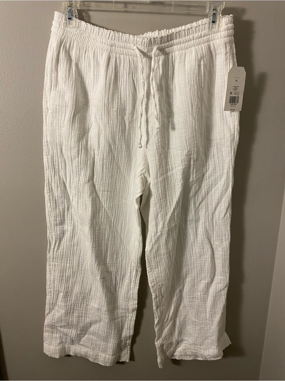 Wonderly white wide leg pants   Medium New